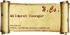 Wildpret Csongor névjegykártya