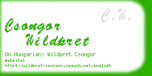 csongor wildpret business card